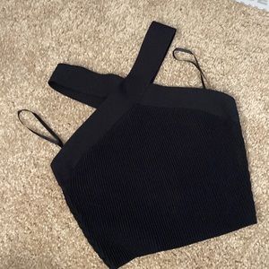 Aritzia Babaton Sculpt Knit Criss Cross Cropped Tank